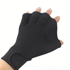 Diving Webbed Gloves Half Finger Swimming Gloves for Men and Women