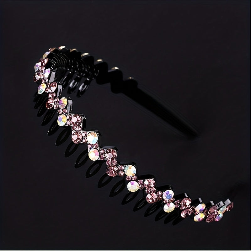 Flower Rhinestone Shining Headband - Hair Accessories