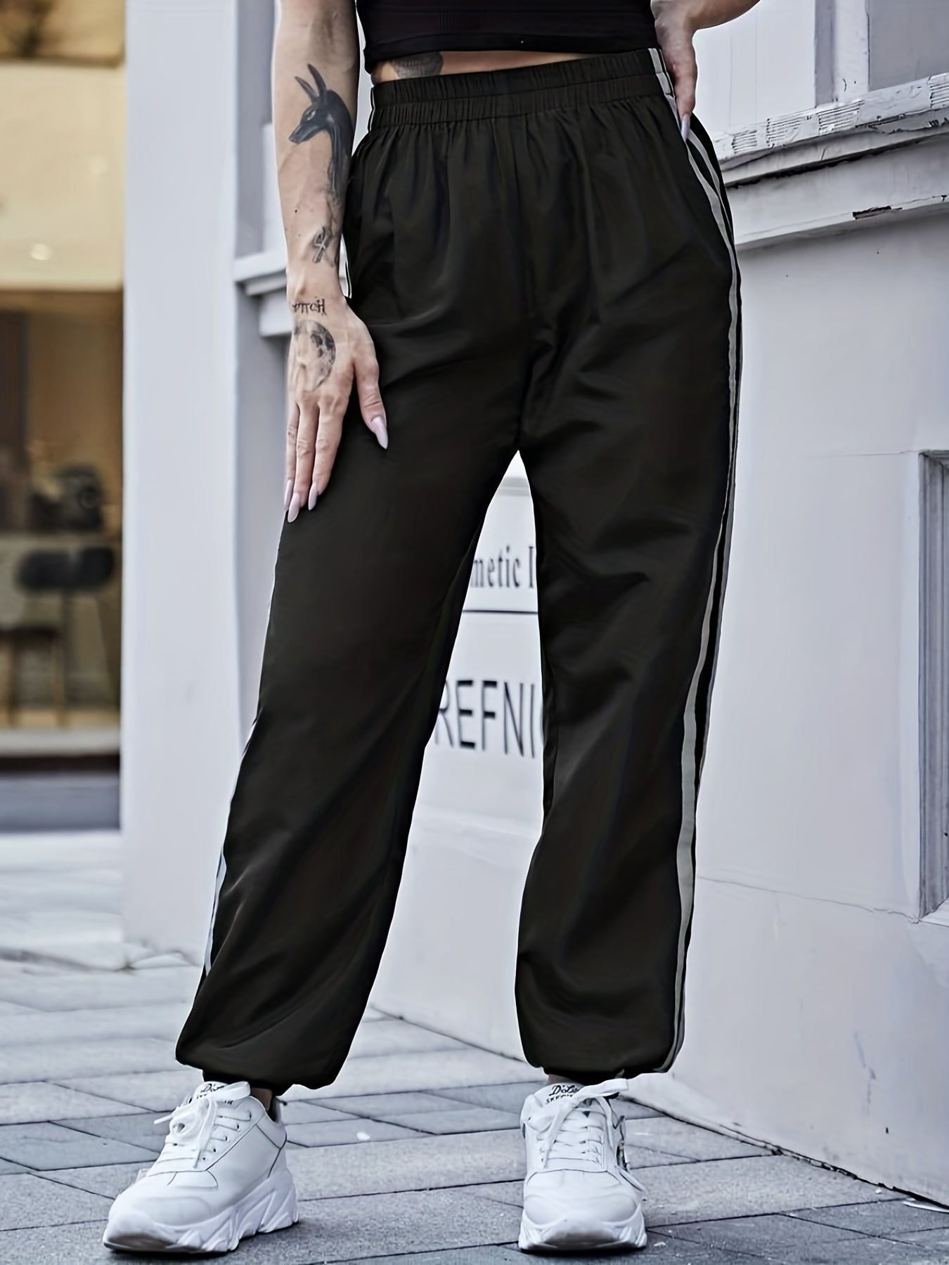 Casual Elastic Waist Sweatpants Joggers Pants Women's Clothing