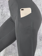 High Waist Yoga Leggings Pocket Tummy Control Workout Pants