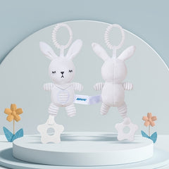 KIZH Hanging Rattle Toy Animal Wind Chime Plush Stuffed Animal Rattle Toy