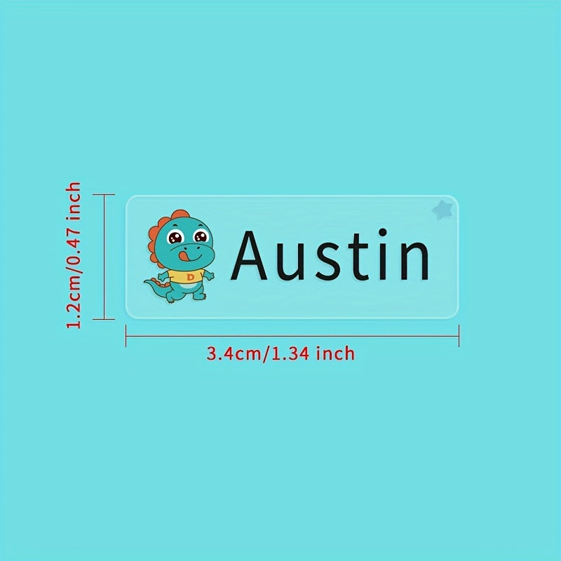 Transparent Custom Name Sticker Waterproof Office School Label