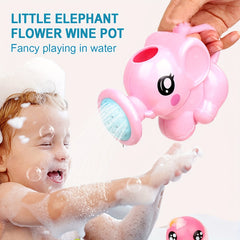 Elephant Shower Kettle Bath Toy Pink Non-Toxic for Kids