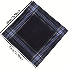 12 Pack Men's Pocket Squares Navy Burgundy Pink Green Brown Beige Gray