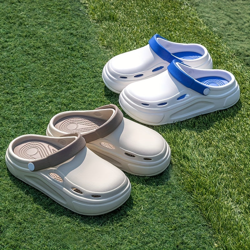 Men's Platform Clogs Hollow Out Garden Shoes