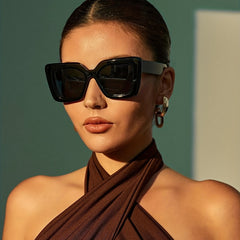 Rectangular Frame Sunglasses Classic Cat Eye Sunshade Eyewear