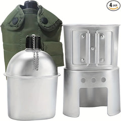 Aluminum Cookware Canteen Cup & Stove for Camping
