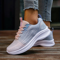 Women's Flying Woven Running Shoes Lace Up Breathable