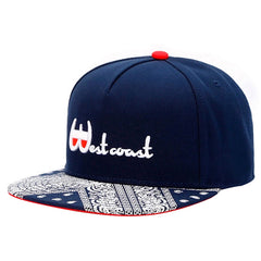 Embroidered Men's Flat Brimmed Cap