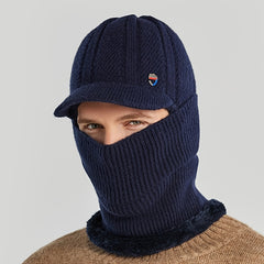 Vintage Men's Winter Sweater Hat Anti Cold Windproof Ear Protection Knit Cap