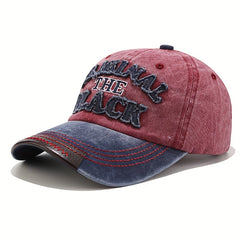 Vintage Distressed Baseball Cap Embroidered Letter Patch Sun Hat