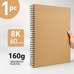 A4 8K 16K Sketchbook 60 Sheets 98 Lb 160 Gsm Spiral Bound Acid Artist Sketch