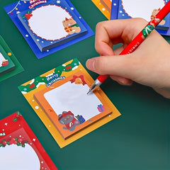 30 Sheets Christmas Elk Sticky Notes - Holiday Stationery Supplies