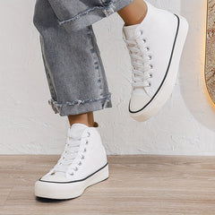 Thermal Furry High Top Canvas Sneakers
