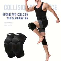 2pcs Volleyball Knee Pads Thick Sponge Support for Sports