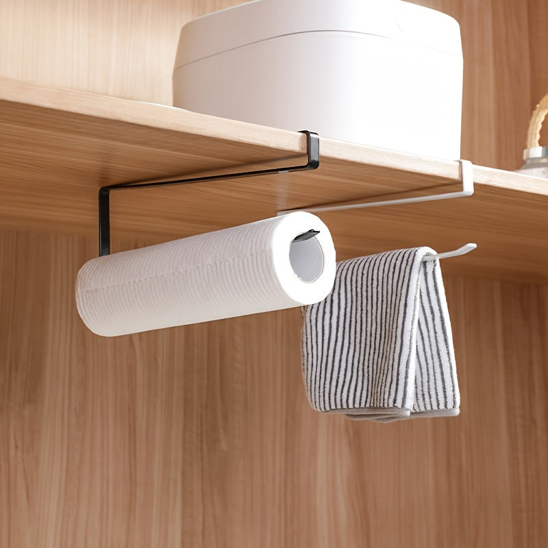 Kitchen Paper Roll Rack Cabinet Paper Towel Rack Wall-mounted