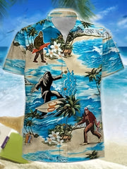 Men's All Over Printed Band T Shirt Hip Hop Concert Hawaiian Beach Short Sleeve
