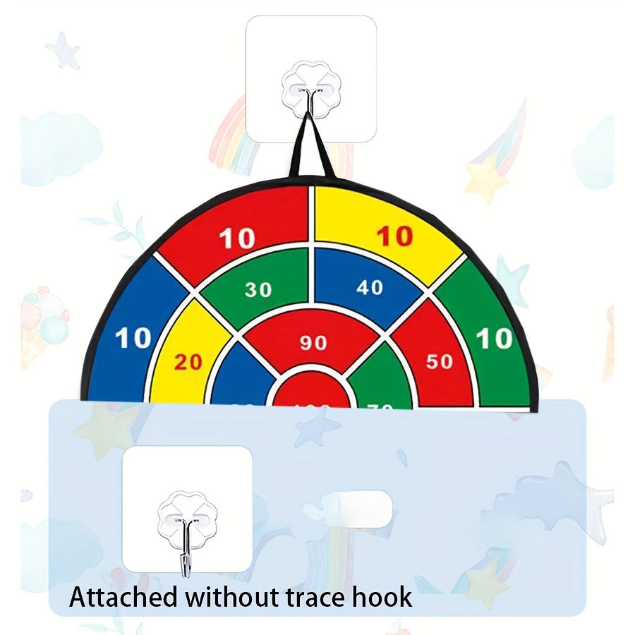 Dartboard Set with 8 Balls & Hook, Indoor/Outdoor Sports Party Game