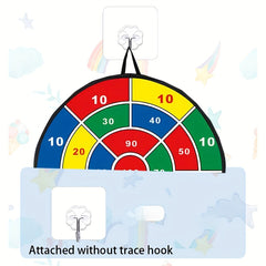 Dartboard Set with 8 Balls & Hook, Indoor/Outdoor Sports Party Game