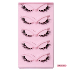 L Curling False Eyelashes 5 Pairs Eye End Lengthening Reusable