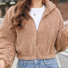 Warm Plush Jacket for Women Winter Sports