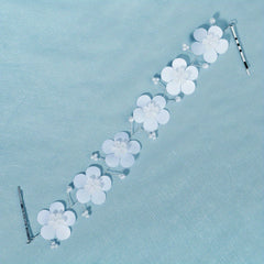 Flower Double Side Hair Clip Bobby Pin With Beads Head Jewelry