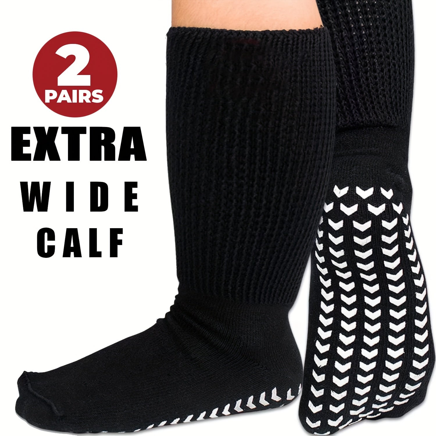 2 Pairs Extra Wide Diabetic Socks for Men Women Swollen Feet