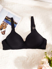 Solid T Shirt Bra Breathable Push Up Bra Women's Lingerie