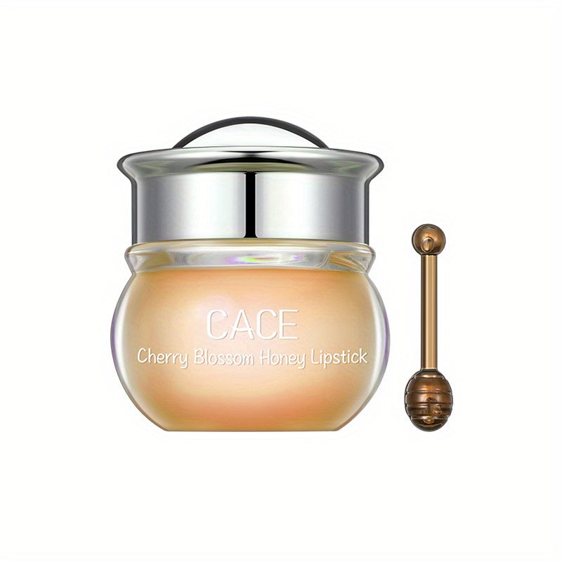 1 Pcs Pink Cherry Honey Moisturizing Lip Mask Peach Natural Lip Care Honey Pot