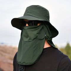 Men's Mesh Bucket Hat with Neck Flap for Summer Outdoor