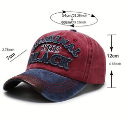 Embroidered Baseball Cap Washed Distressed Outdoor Sun Hat