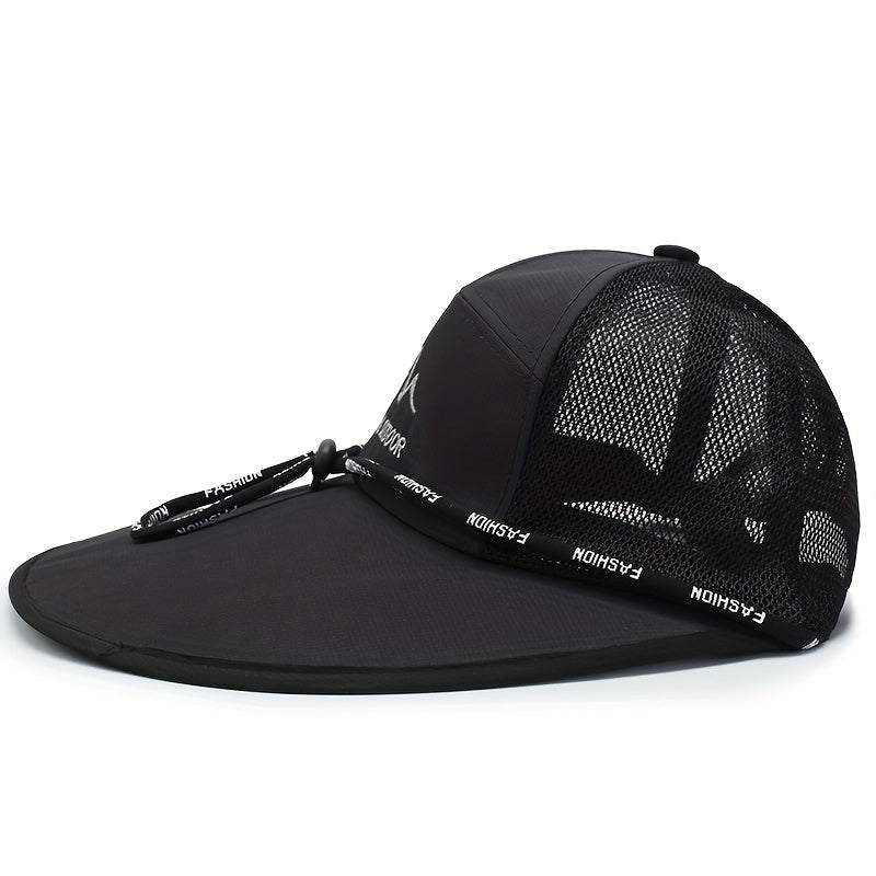 Adjustable Summer Casual Mens Peaked Cap with Letter Embroidery