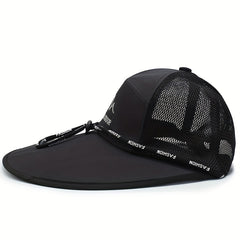 Adjustable Summer Casual Mens Peaked Cap with Letter Embroidery