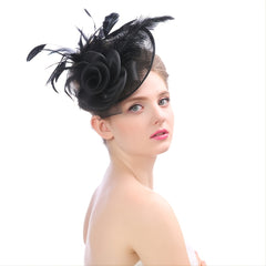 Feathers Fascinators Hat With Hair Clip for Tea Party Wedding