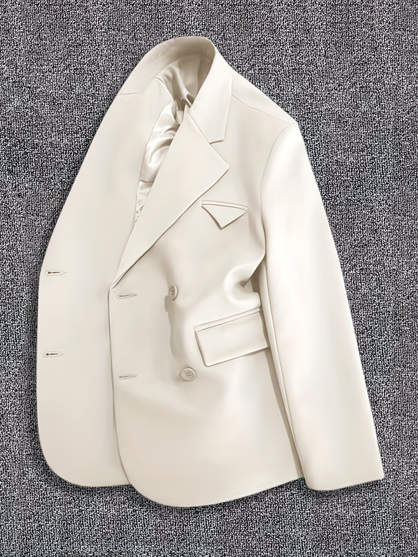 Double Breasted Lapel Blazer Long Sleeve Casual Work Office Outerwear