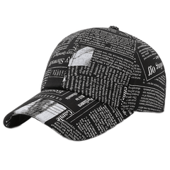 Men's Printed Hip Hop Baseball Cap Outdoor Peaked Cap Summer Hat