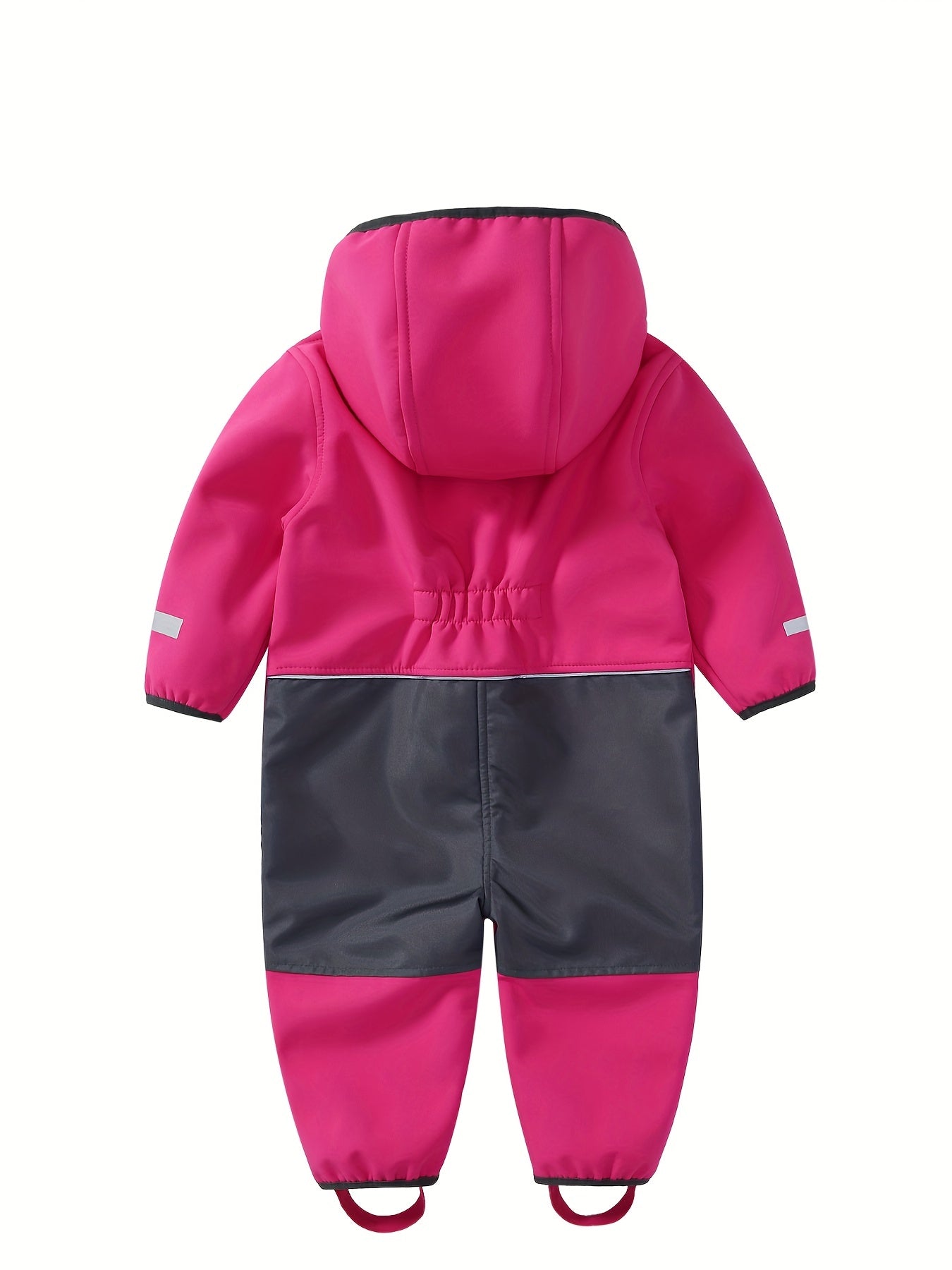 Boys Warm Softshell Outdoor Jumpsuit with Hooded Ski Suit