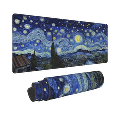 XXL Starry Night 3D Painting Mouse Pad Large Desk Protector