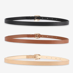 3pcs Classic PU Leather Belt Multicolor Pants Decoration Casual Jeans Buckle
