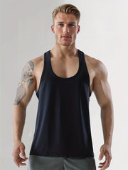 Men's Sleeveless Tank Top Active Stretch Breathable Outdoor Fitness