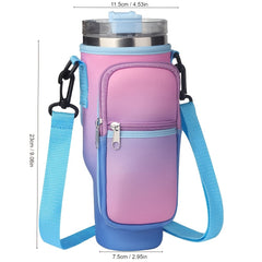 40oz Cup Cover With Pocket & Strap, Insulated Diving Material Protective Sleeve