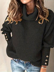 Casual Sweater Women's Plus Long Sleeve Turtleneck Pullover Jumper