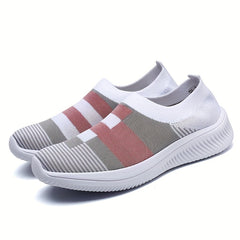 Women's Lightweight Knitted Flats Shoes Breathable Sports Shoes