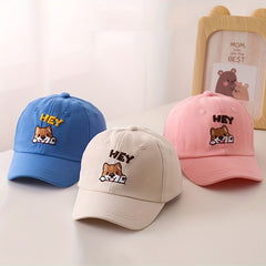Adjustable Embroidered Dog Baseball Cap Sun Protection Hat for Teens