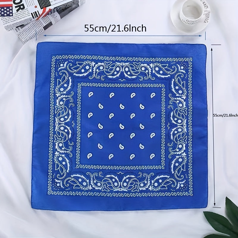 Cashew Flower Square Scarf Hiphop Hairband Bandana