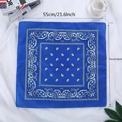 Cashew Flower Square Scarf Hiphop Hairband Bandana