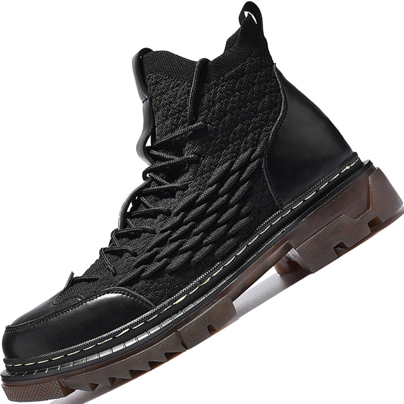 Men's Chelsea Boots Breathable Casual High Top Shoes