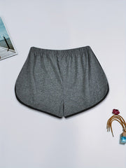 Colorblock Trim Sleep Bottoms Elastic Waistband Shorts Women's Sleepwear
