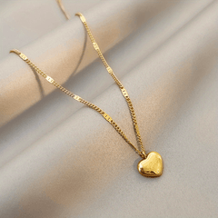 Heart Pendant Necklace Holiday Mother's Gift For Girls