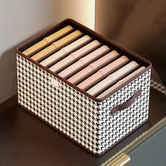 Houndstooth Pattern Storage Box Lightweight Organizer